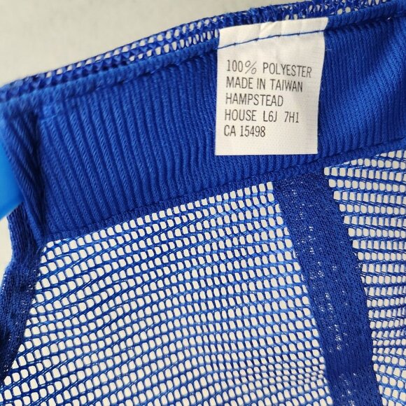 Vintage Trucker Hat Snapback Cap Niagra Falls Canadian Flag Foam Blue White Mesh - Picture 8 of 9